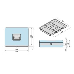 Κουτί Ταμείου Basi Extra Large Μπλέ (2100-0400-BLAU)