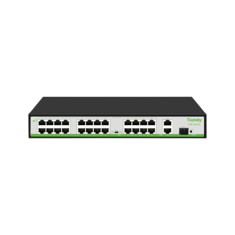Ethernet Poe Switch Tiandy 24 Poe 2 Uplink 1 Sfp (TC-P3S027)